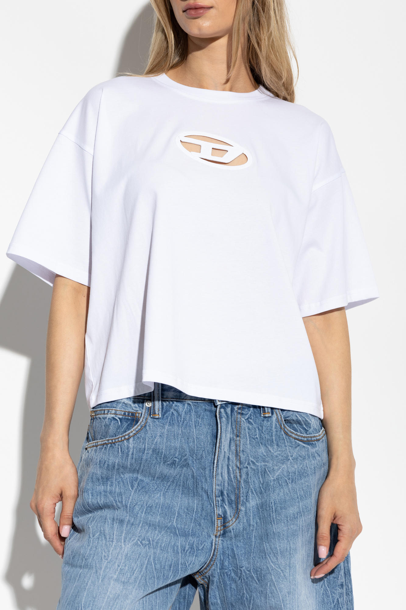 White T-shirt T-BUXT-CROP-OD Diesel - Vitkac AS